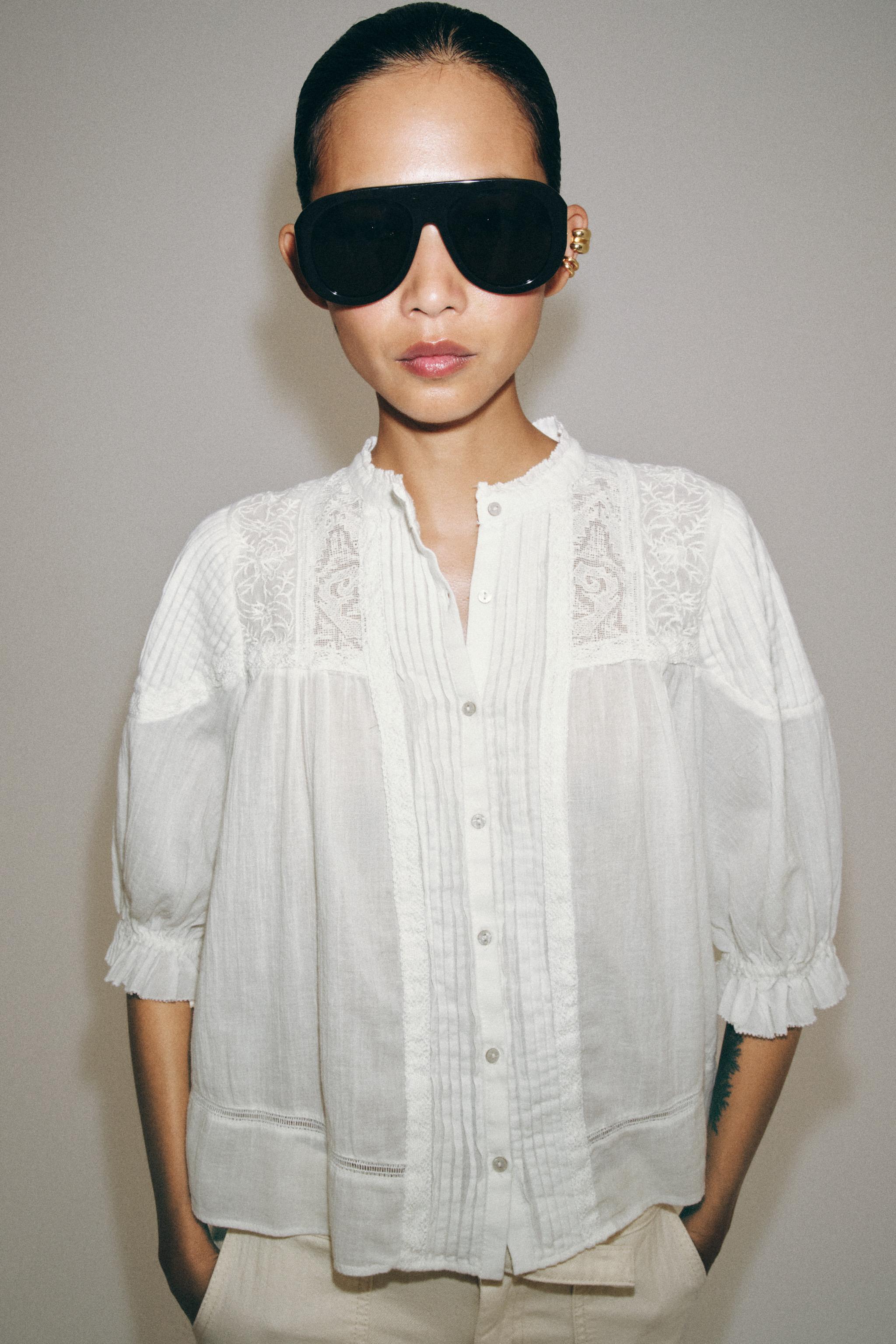 ROMANTIC COTTON SHIRT ZW COLLECTION
